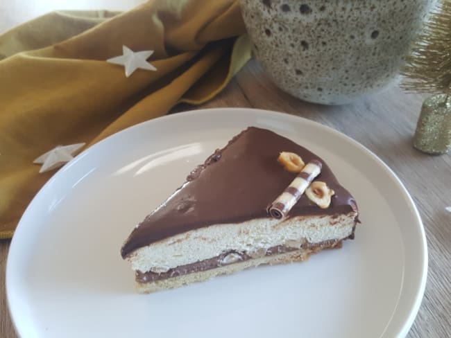 Entremets vanille praliné