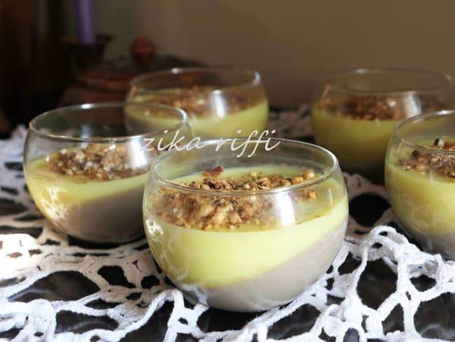 Panna cotta chocolat-Banane à la cannelle