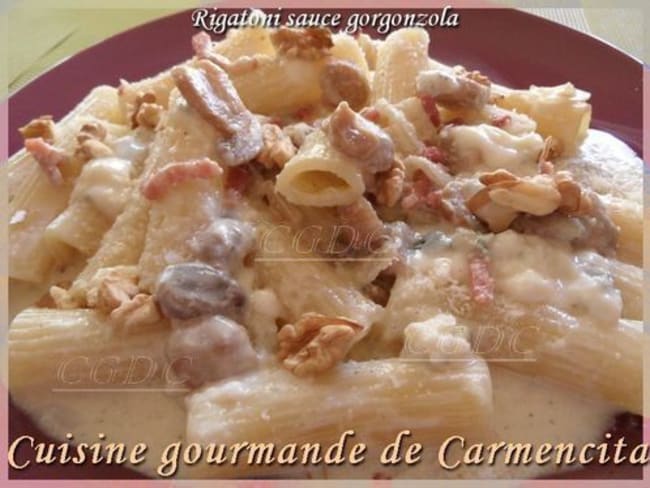 Rigatoni sauce au gorgonzola