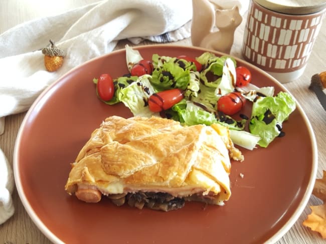 Tresse feuilletée aux reste de raclette