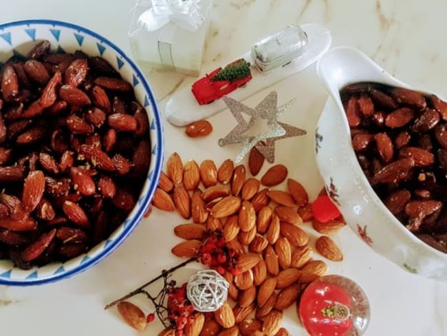 Amandes torréfiées au sel maison pour l'apéro