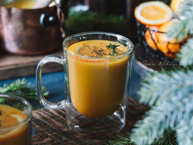 Soupe de carotte et orange pour le réveillon de noël