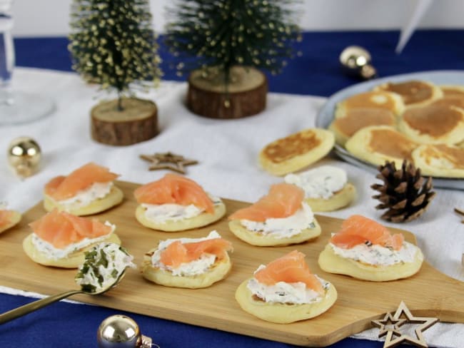 Blinis maison au fromage blanc