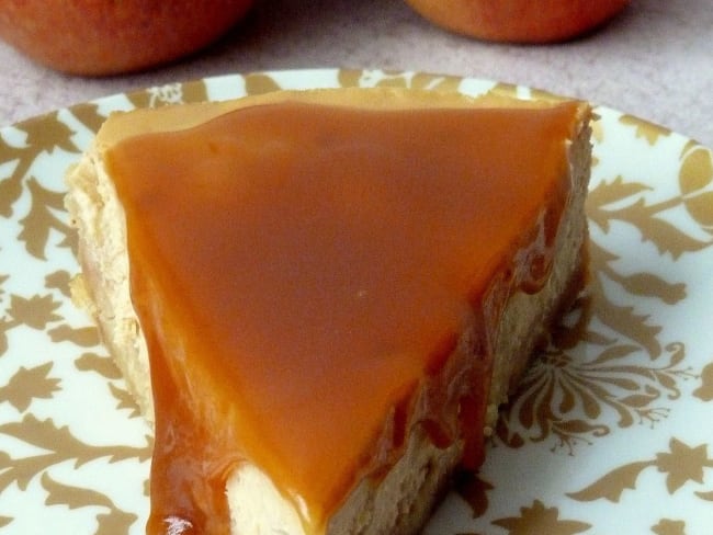 Cheesecake aux pommes et caramel beurre salé