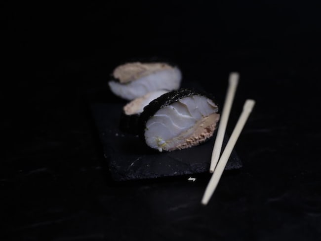 Sushis cabillaud foie gras pour les fêtes