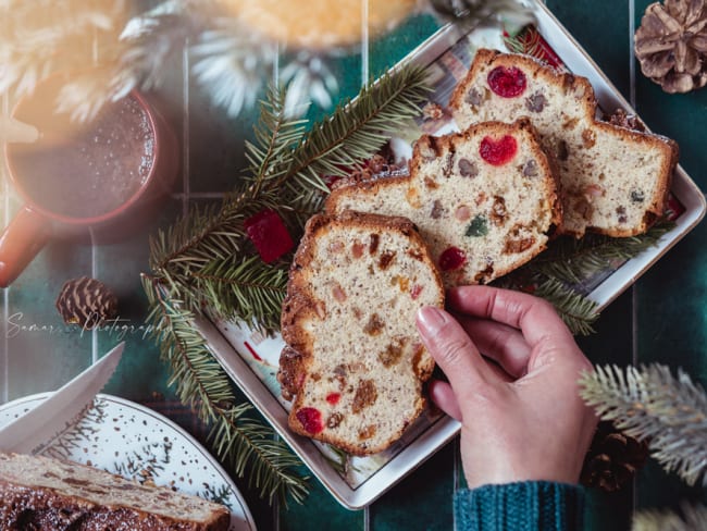 Gâteau de noël aux fruits confits