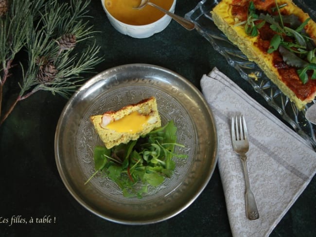 Terrine de lotte aux crevettes, mayonnaise safranée