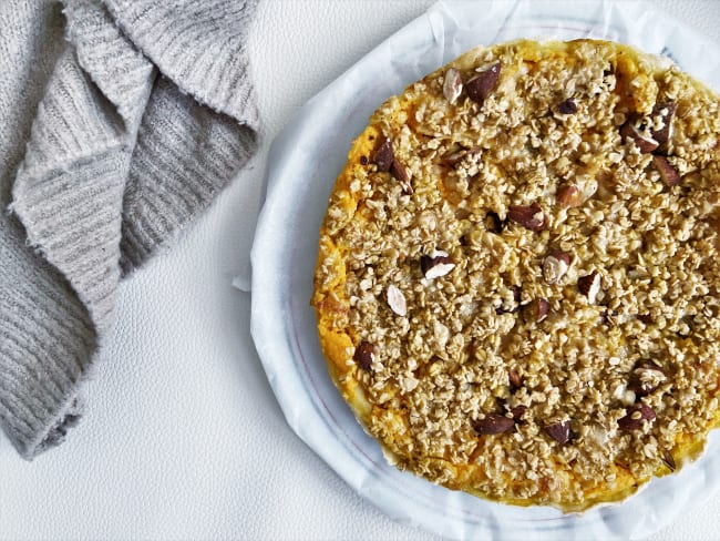 Crumble Pumpkin Pie and Nuts Healthy