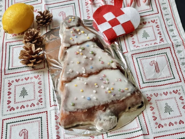 Gâteau sapin de noël au citron