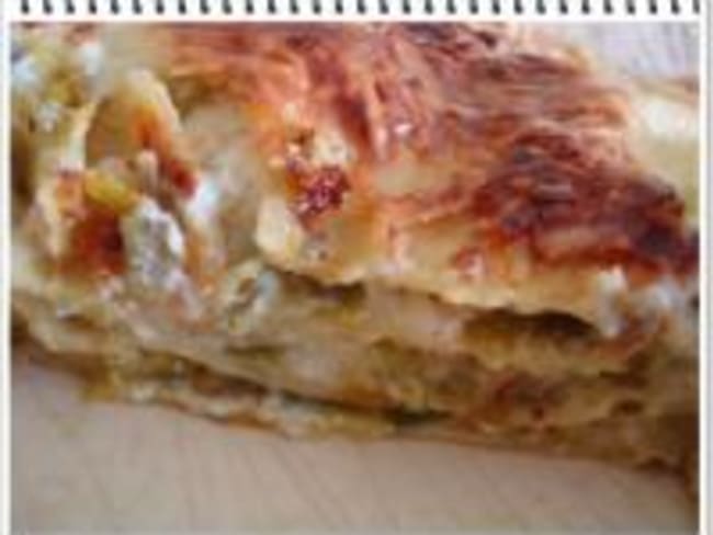 Lasagnes Poireaux et Saumon Fumé