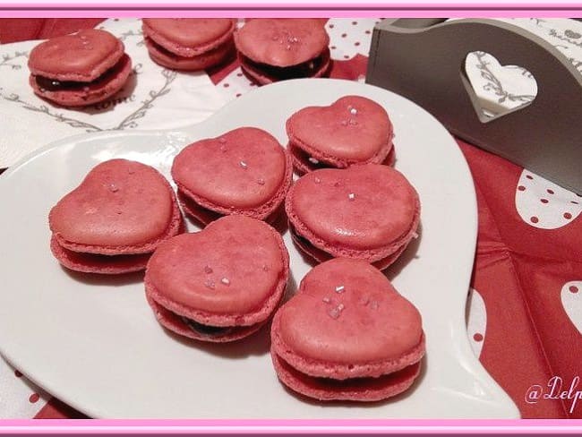 Macarons au chocolat et pralin