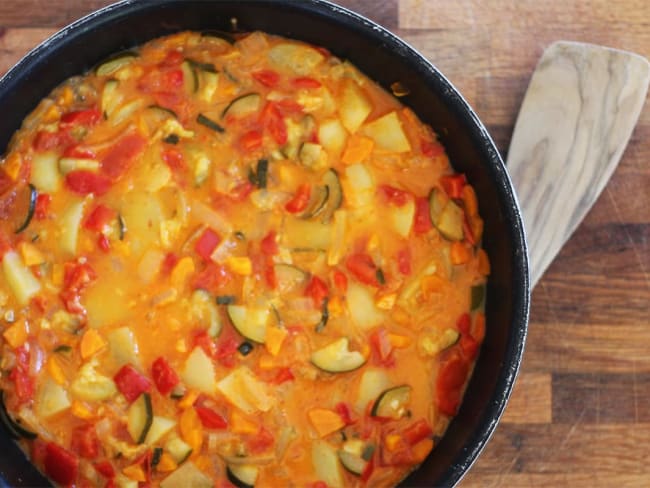 Curry de légumes au lait de coco