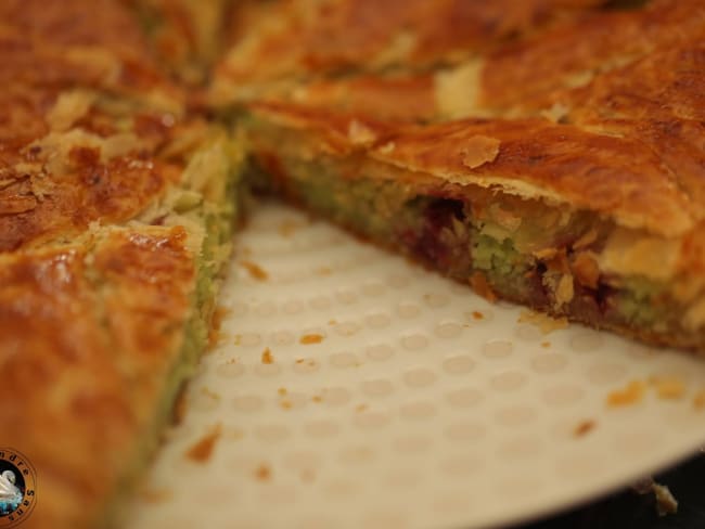 Galette des rois pistache griottes pour l'épiphanie