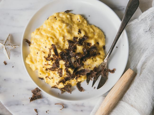 Brouillade d'oeufs à la truffe