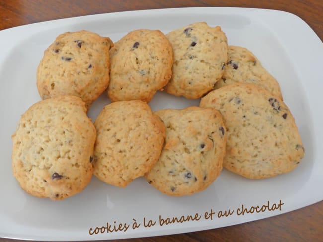 Cookies à la banane et au chocolat