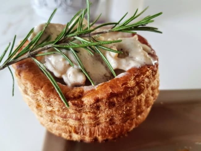 Vol au vent aux ris de veau, girolles sauce citronnée pour les fêtes