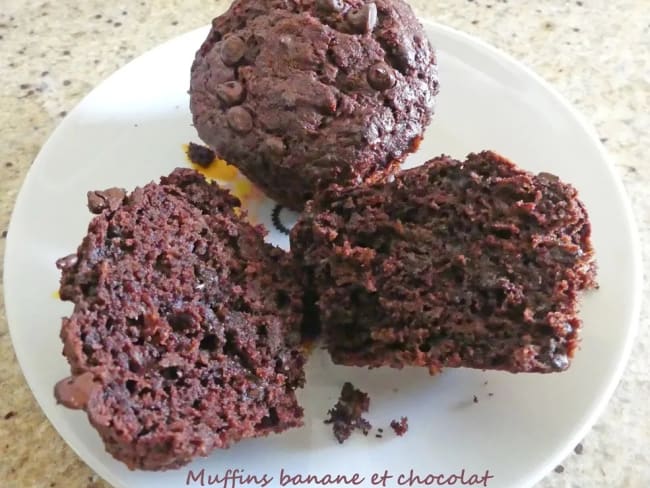 Muffins banane et chocolat