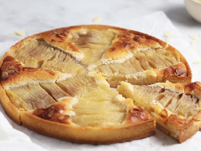 Tarte Bourdaloue traditionnelle aux poires et aux amandes