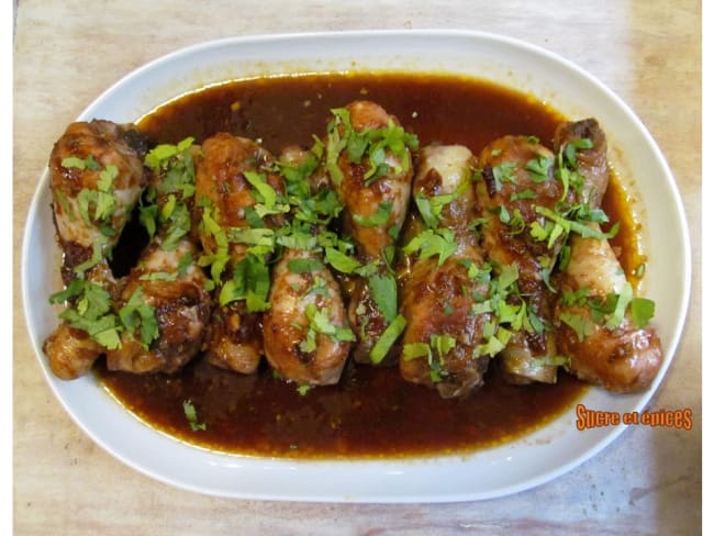 Pilons de poulet grillés à l'asiatique