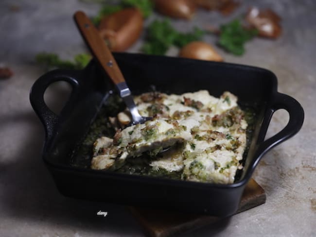 Noix de veau façon brézolles aux échalotes