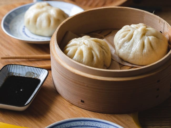 Baozi au porc et petits légumes