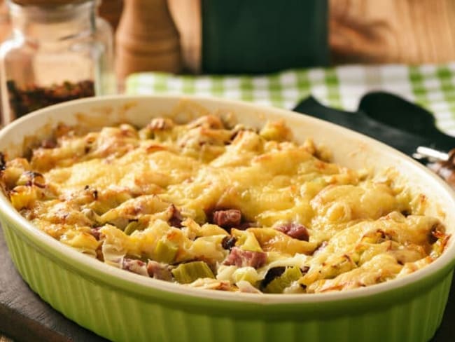 Recette de la tartiflette aux poireaux - Recette régime