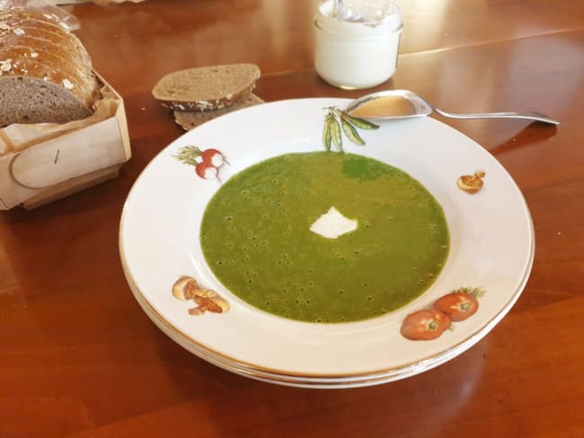 Soupe de pourpier et pomme de terre