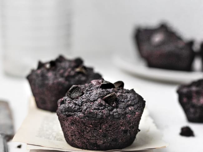 Muffins vegan au chocolat et aux betteraves