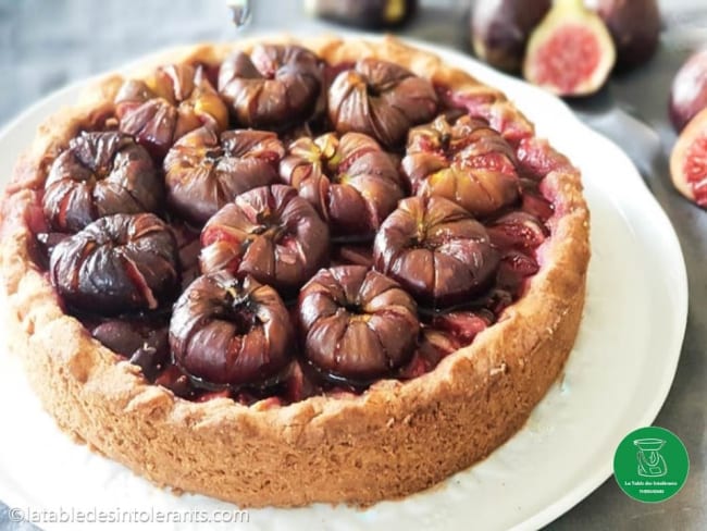 Tarte sablée à la figue de Laurent Mariotte revisitée sans gluten ni lactose ni sucre ni levure