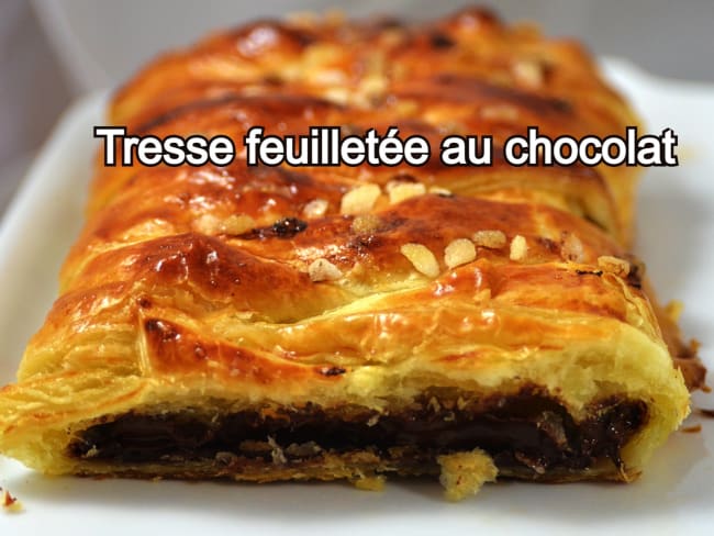 Tresse feuilletée au chocolat