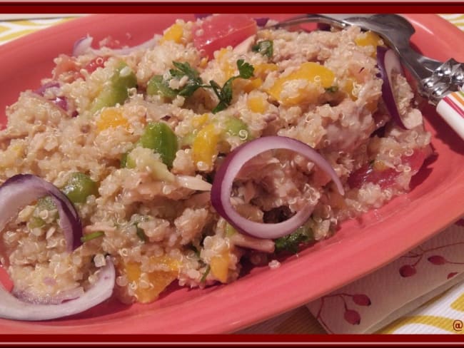 Salade de quinoa aux légumes et thon au Thermomix