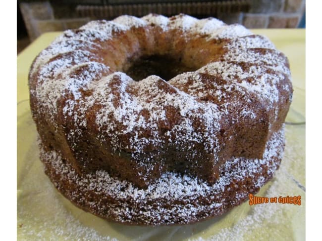 Gâteau à la banane, marbré au chocolat