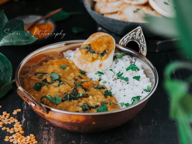 Dhal de lentilles corail et carottes