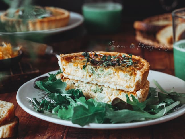 Quiche brocolis cheddar, recette facile