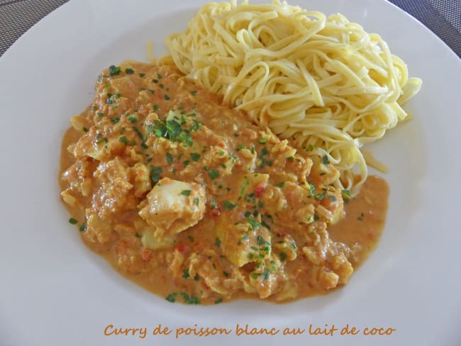 Curry de poisson blanc au lait de coco