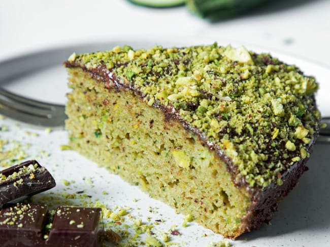 Gâteau courgette-pistache