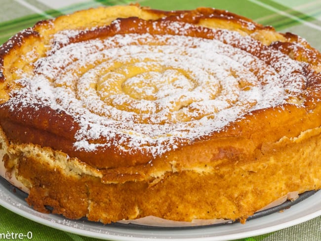 Gâteau au fromage blanc alsacien sans pâte, käsekuchen ohne boden