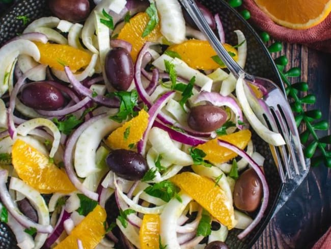 Salade sicilienne de fenouil aux oranges et aux olives