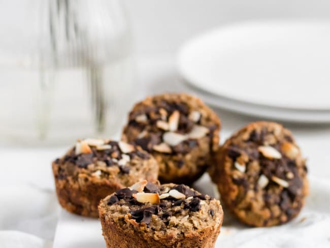 Muffins à la farine de noix de coco santé et vegan