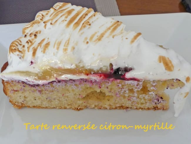 Tarte renversée citron myrtille