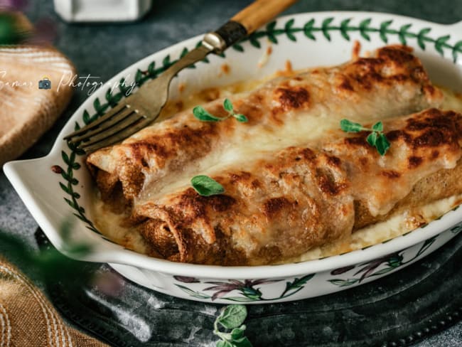 Ficelles Picardes (crêpes a la Duxelles de champignons)