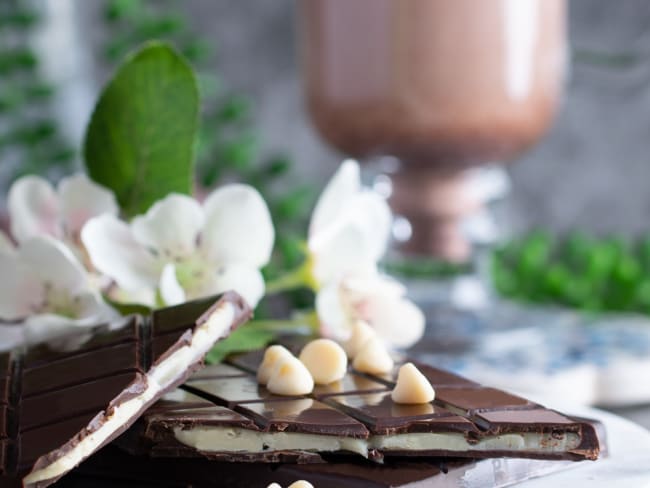 Barres de chocolat fourrées à la ganache