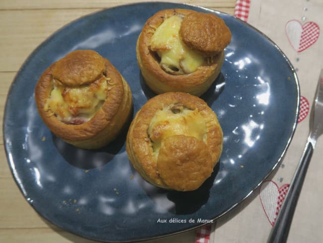 Bouchées au jambon et champignons