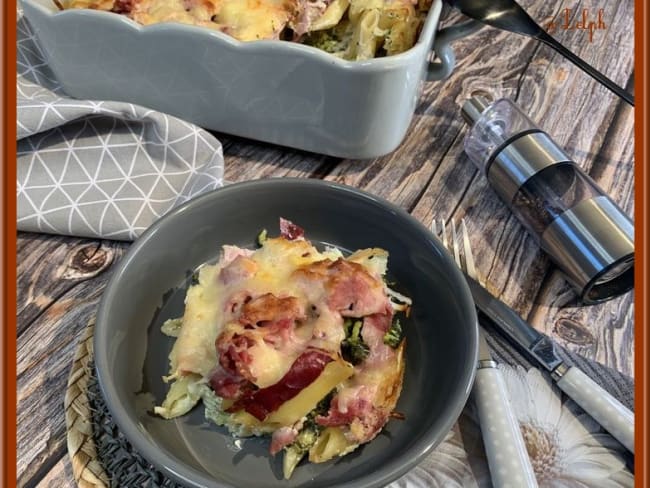 Gratin de pâtes au brocoli