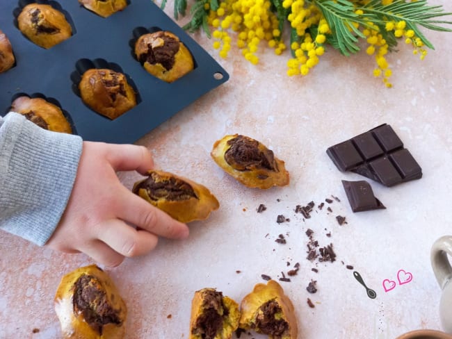 Madeleines marbrées-sans beurre