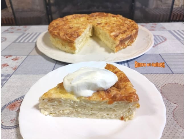 Gâteau salé aux tortillas et fromage frais