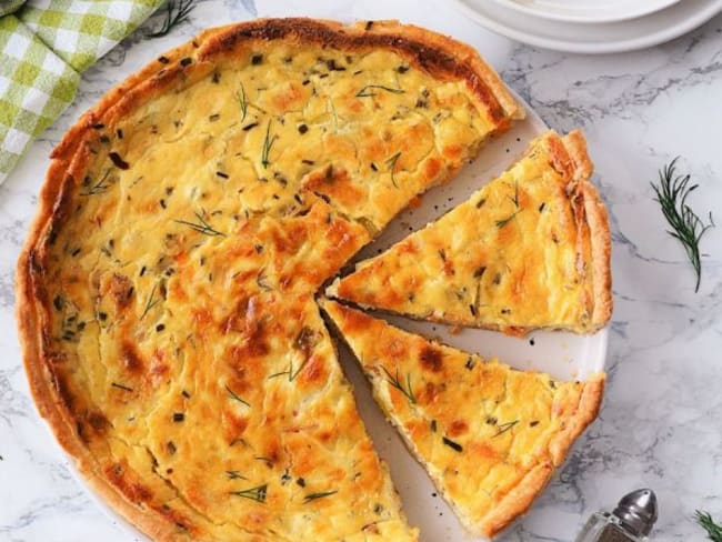 Quiche au saumon et poireaux  ...