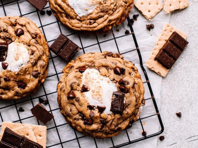 Cookies "S’Mores" à la guimauve et au chocolat noir 