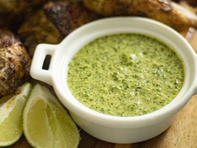 Sauce verte Africaine pour le poulet braisé