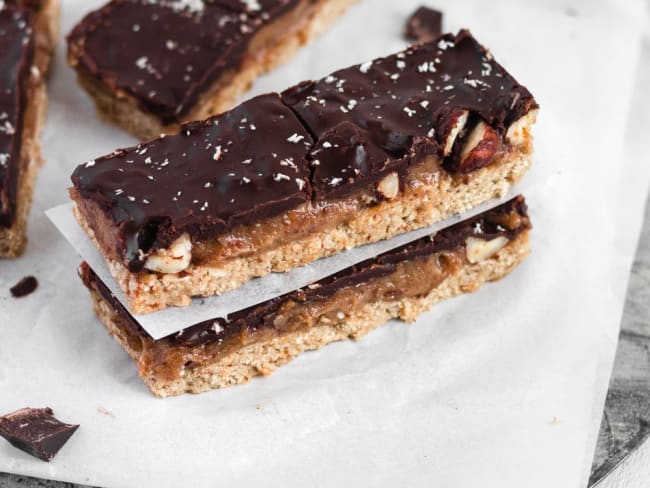 Barres au caramel santé et vegan